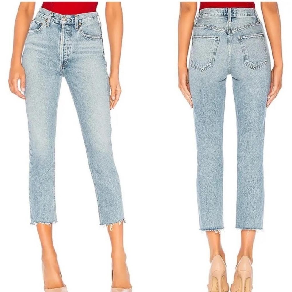 Agolde Riley Straight Leg Jeans in Zephyr
